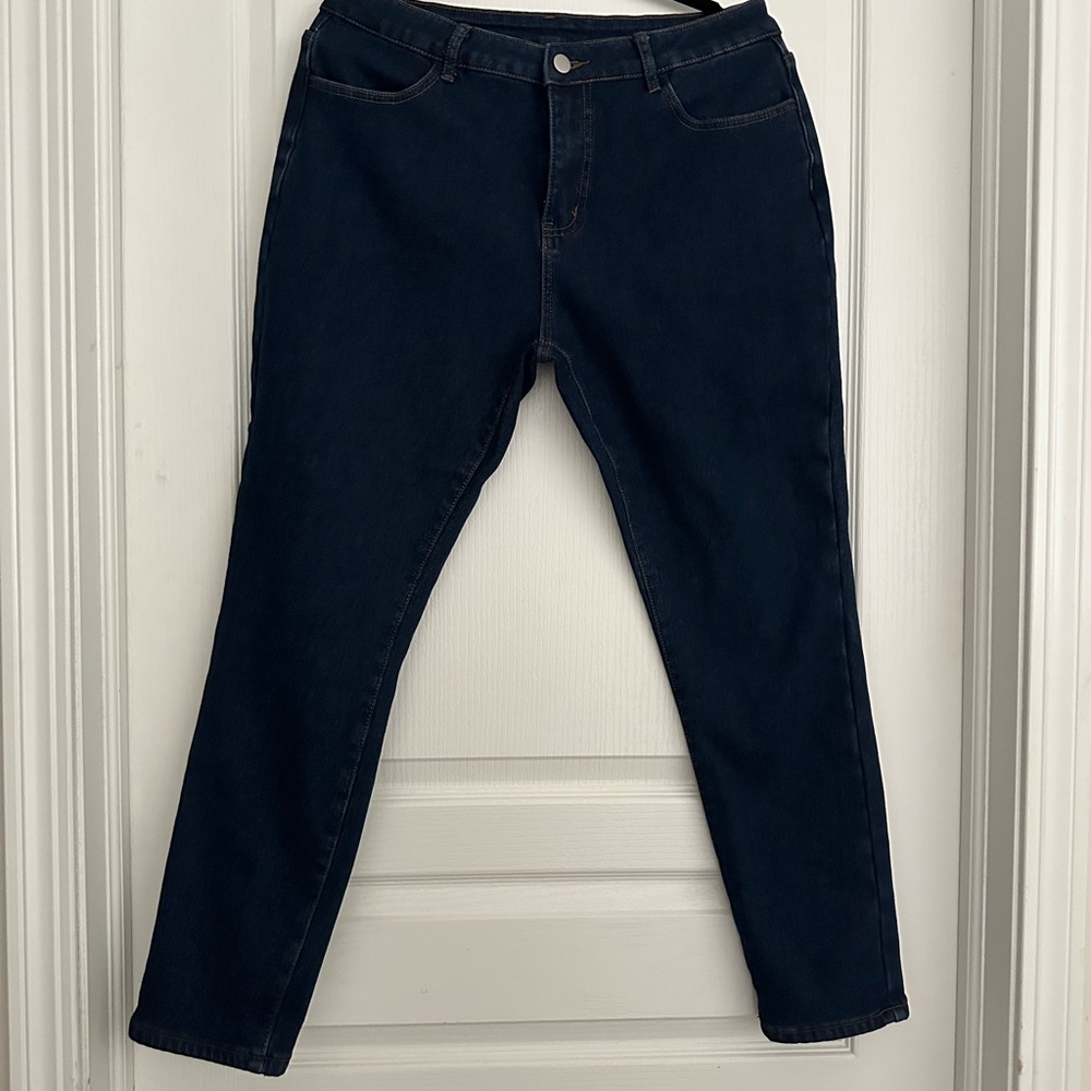 Rich Blue Straight Leg Denim Jeans